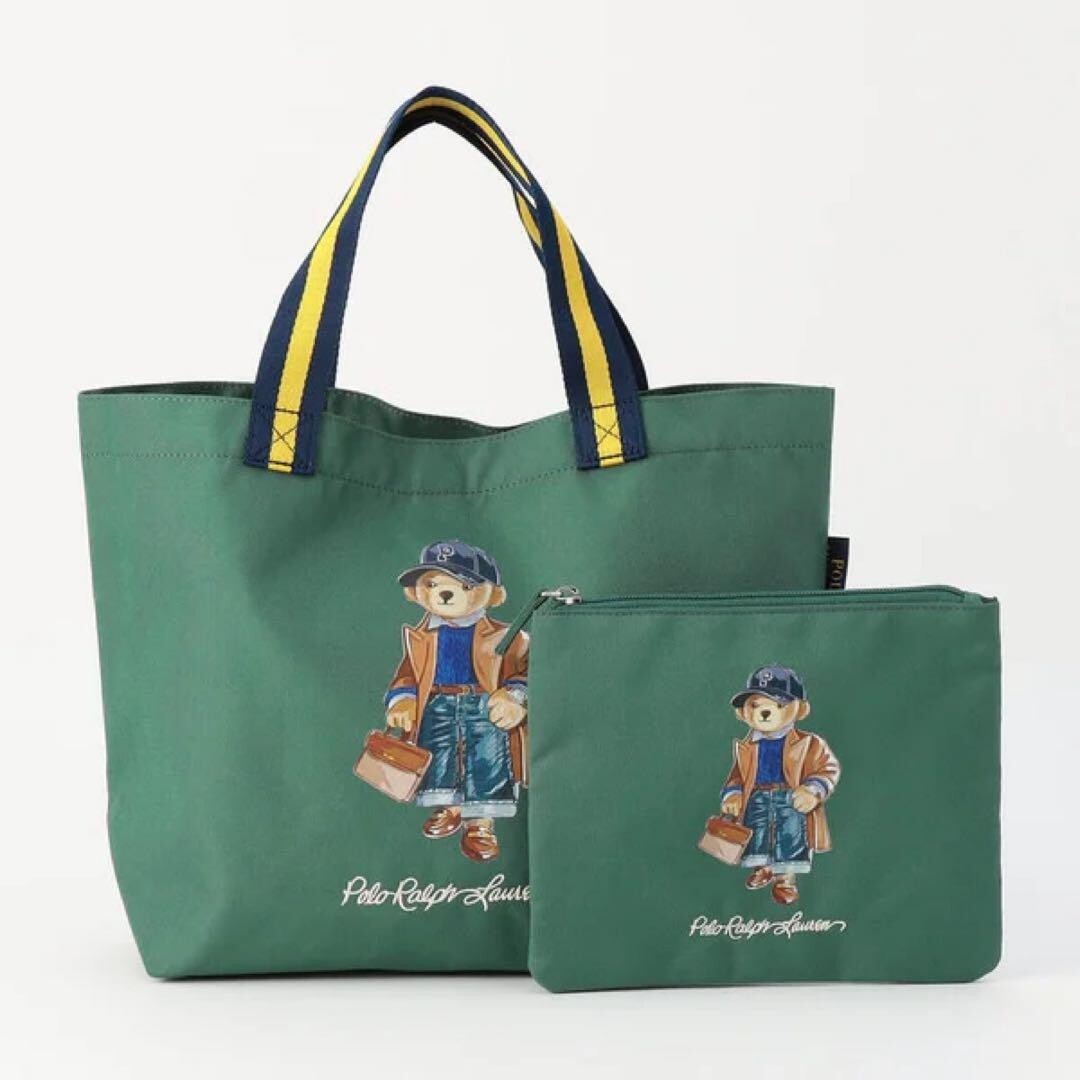 【希少レア】Vintage Ralph Lauren Polo Bear Bag Polo Ralph Lauren Polo Bear Cotton Canvas Tote Bag WORLDWIDE