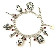 Classic Horror Movies Themed Assorted Charms Metal Charm BRACELET With Giftbox