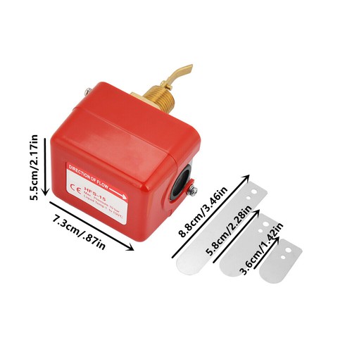 Flow Switch 1/2 Water/Flow Switch Flow Switch Connection SPDT Contacts Red UK 1x - Picture 2 of 11