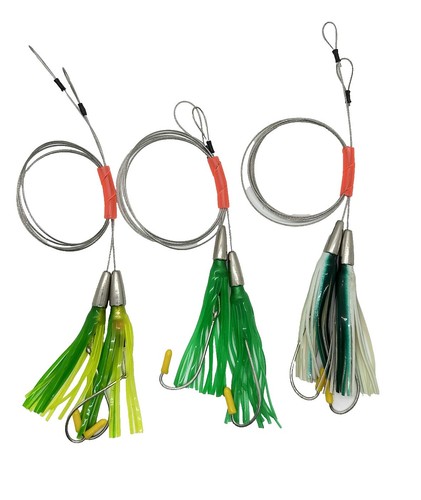 Green Black Mylar Seawitch KINGFISH MACKERAL Water Flash Fish - Foto 8