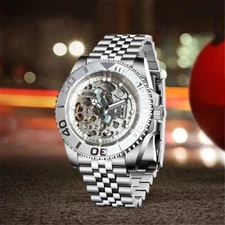 Lume  40mm Sapphire Glass NH70 Skeleton Movement Automatic Men Watch 20ATM Date