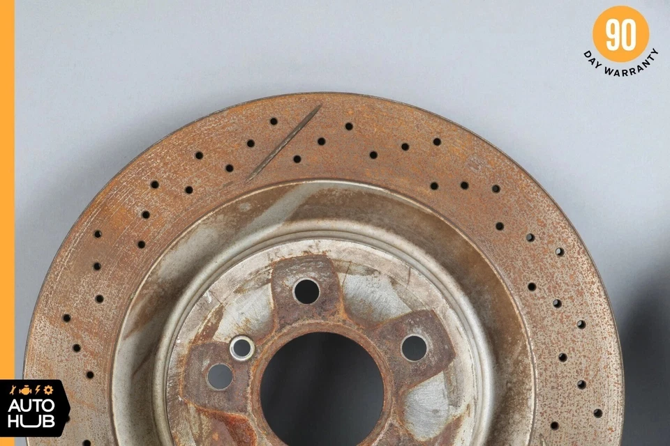 04-11 Juego de discos de rotor de freno trasero izquierdo y derecho Mercedes R171 SLK55 CLK55 AMG fabricante de equipos originales Foto 2 de 4