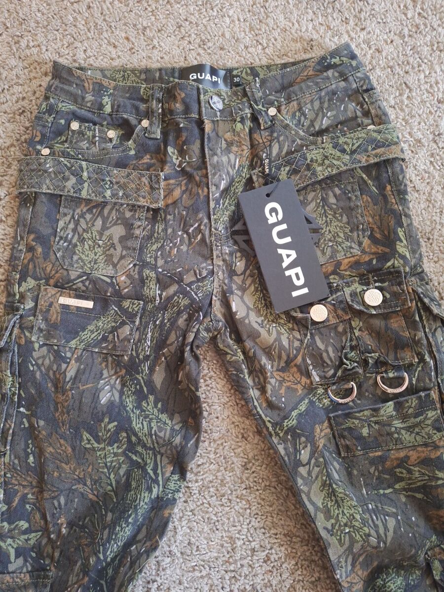 Guapi Men's Tactical Stacked Denim Jeans Camo Size 30 New Guapi Men's Tactical Stacked Denim Jeans Camo Size 30 New
