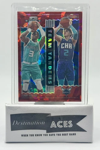 2020-21 Contenders Optic LAMELO BALL TERRY ROZIER Team Tandems Red Cracked Ice