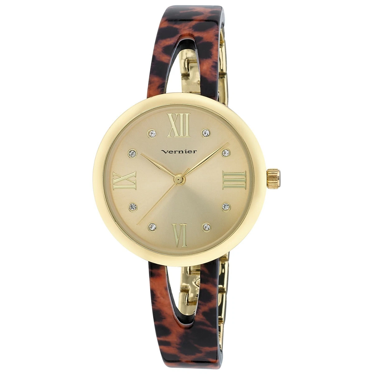 Vernier Women\'s 34mm Resin Half Link Half Round Bangle Watch Vernier Bangle Wristwatches for sale | eBay main image 3