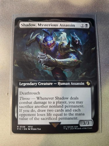 Magic the Gathering Final Fantasy Card Shadow, Mysterious Assassin Extended Art