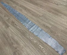 Silver on Blue Genuine Anaconda Leather real hide snake skin python boa rattle 7