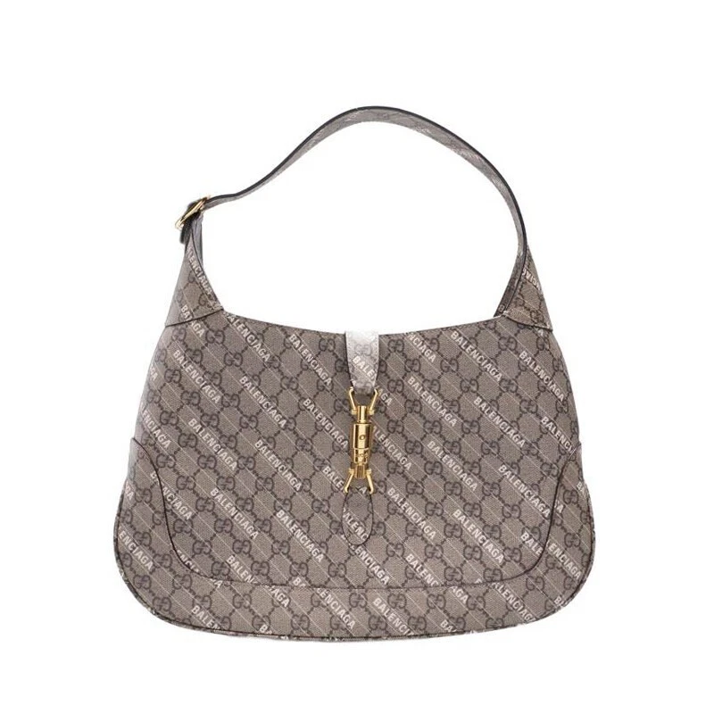 Gucci beige PVC Gucci x Balenciaga GG Supreme Hacker Project Jackie Medium