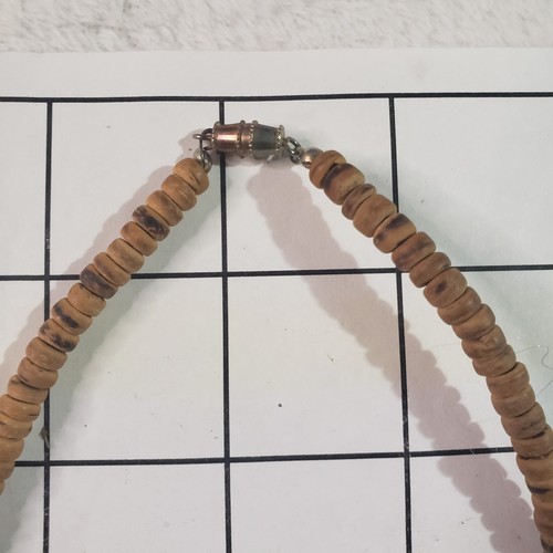 Tribal Boho Necklace Beaded Nut Carved Wood Lion Zebra - Picture 9 of 9
