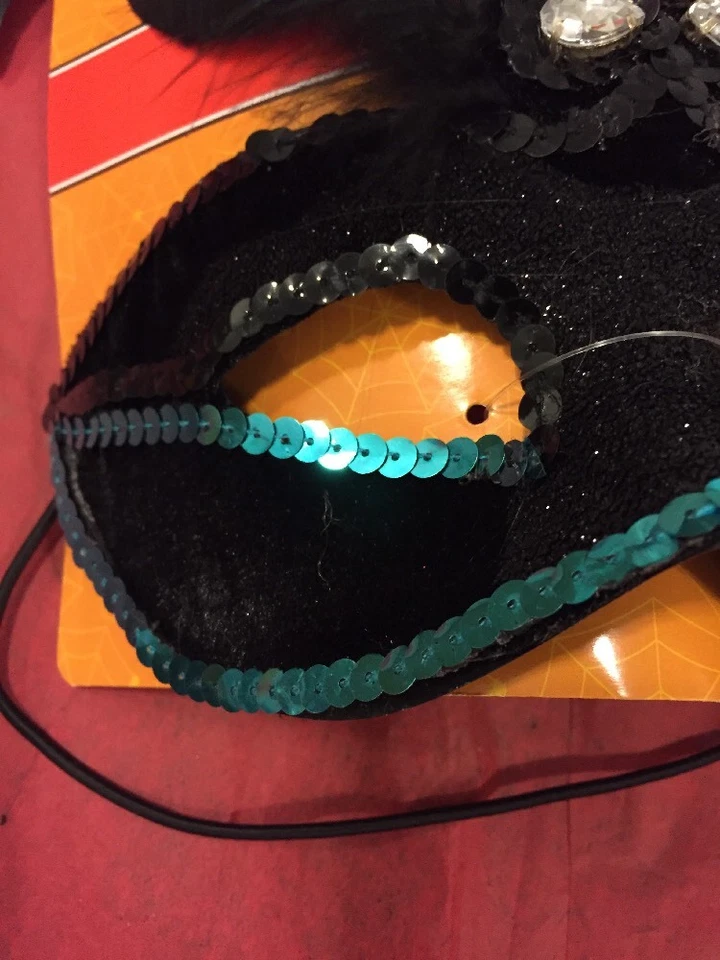 Spooky Village Masquerade Mask Black And Blue - Image 3 of 4
