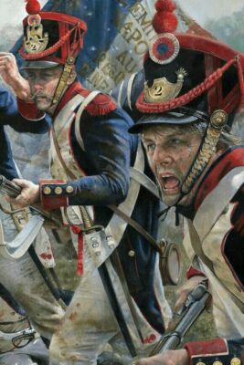 PLATTE Französischer Soldat Schlacht Kaiserreich 30 X 20 CM