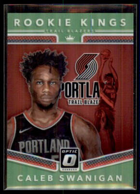 2017-18 Optic LIME GREEN Caleb Swanigan Portland Trail Blazers RC #15 3/149