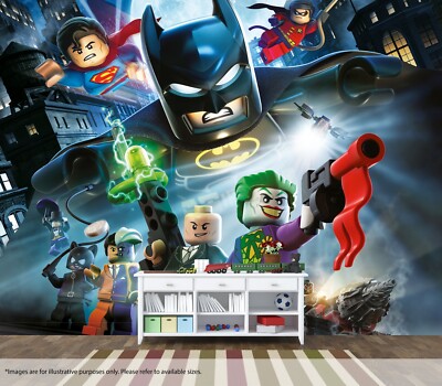 Lego Batman/Joker Wall Mural Quality Pasteable Wallpaper