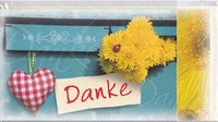 "1 GlüCkwunschkarten \"Danke\" Vielen Dank GrußKarte #207428"
