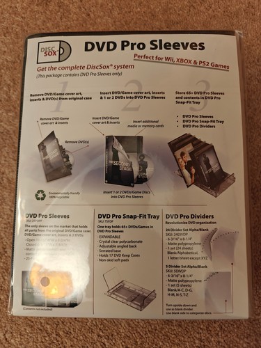 DiscSox DVD Pro - Pack de 25 pochettes (neuf et scellé) (livraison internationale) - Photo 6/6