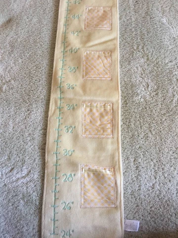 Baby Fleece Watch Me Grow bordado gráfico de altura lua estrelas foto bolsos - Imagem 4 de 4