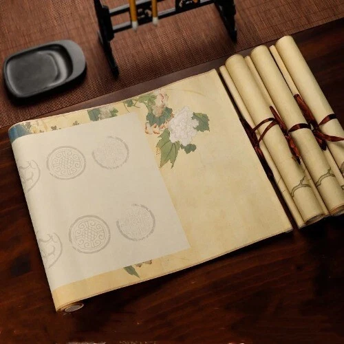 Papel Xuan Colgante Pergamino Batik Medio Maduro Arroz Papel Flor Pájaro Papel Xuan Foto 2 de 4