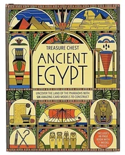 Treasure Chest: Ancient Egypt Interactive Book w/ 6 Card Models (71 Pieces) NWT