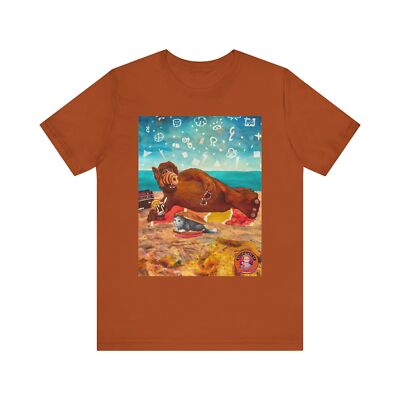 Vacation Vibes Alf & Cat Sandwich Soft Jersey Tee - 80s Alien Life Form Art