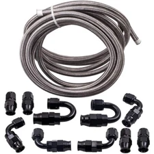 AN6 3/8" Stainless Steel Braided CPE Fuel/Oil Hose Line & Fittings Kits 20FT