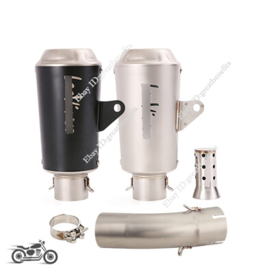 Slip On Exhaust Mid Link Pipe 51mm Muffler Silencer For Kawasaki ZX4R ZX4RR 2023