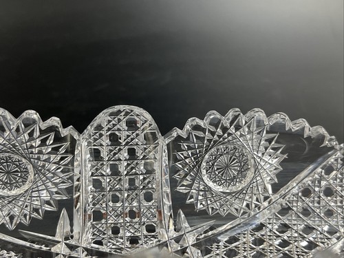 Antique CF Monroe ABP Cut Glass OLGA Pattern 11 5/8" Celery Tray Dish - Picture 8 of 16