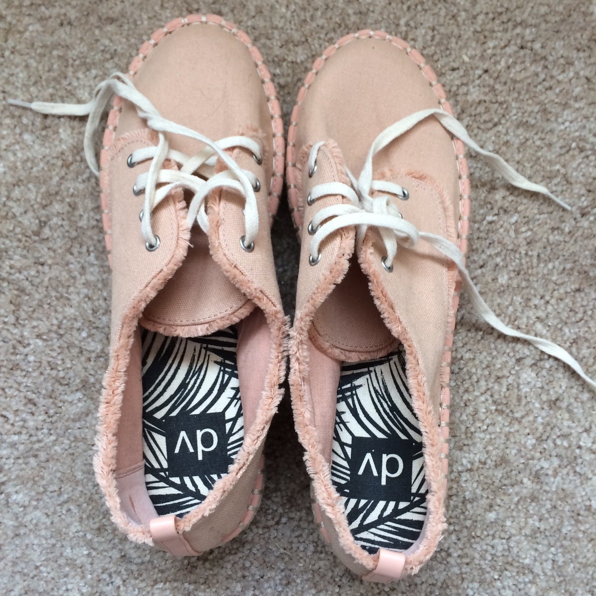 DV By Dolce Vita Womens Pink Canvas Espadrille Platform Sneakers Shoes Size 