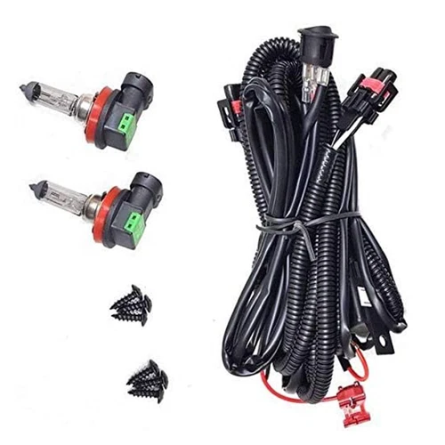 For 2014 2015 2016 Mazda 3 Clear Lens Fog Driving Light Kit with Black Bezel Switch Wires Bulbs