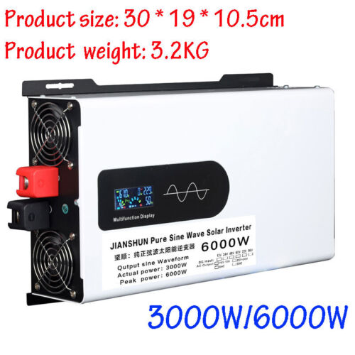 5000W 12000W Max 12V 24V 48V - 230V Reiner Sinus Spannungswandler Wechselrichter - Bild 18 von 28