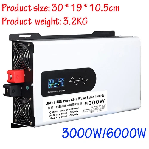 5000W 6000W 8000W 12000W Pure Sine Wave Inverter 12V 24V 48V 60V 72V - 240V 50Hz - Picture 7 of 31