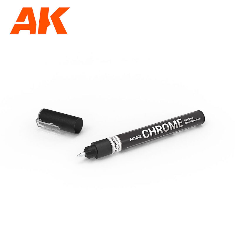 Metallic Liquid MarkerFine Tip 1.0mm  – Chrome - AK Interactive - AK1302