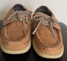 Sperry Top Brown Boat Sider Shoes Youth 7M Sneakers Casual Boys