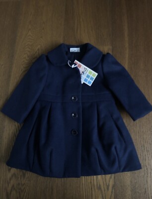 BIMBUS (by BRUMS GIACCA CAPPOTTO BLU MESI BAMBINA BIMBA h 68cm