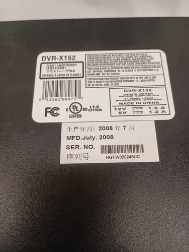 Lecteur DVD/CD Pioneer DVR-X152 DVD DVD multi enregistreur NON TESTÉ sans CORDES - Photo 7/7