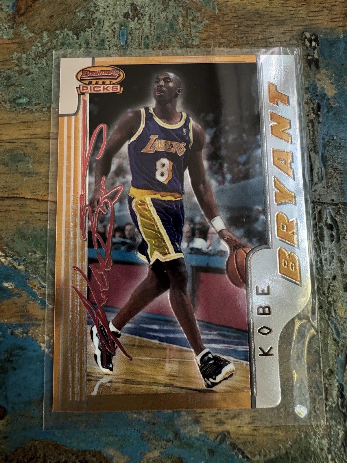 1996-97 Bowman's Best Picks Die Cut Kobe Bryant Rookie RC #BP10 Lakers