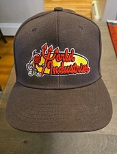 World Industries Devil Man Logo Brown Snapback Hat Skateboarding Cap Original   
