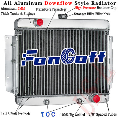 345 3 Row Aluminum Radiator Fit 1969-70 Chevy Bel-Air Caprice Biscayne Kingswood