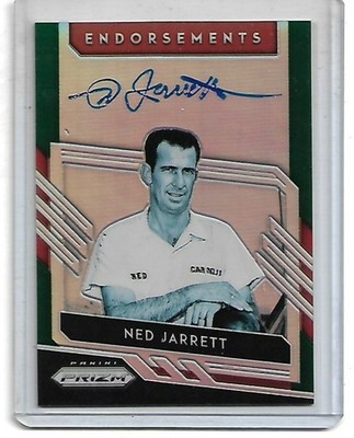 2019 NASCAR PANINI PRIZM ENDORSEMENTS GREEN NED JARRETT AUTO #'D 74/99