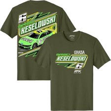 Brad Keselowski #6 NASCAR 2026 2 Sided Paint Scheme Military Green T-Shirt