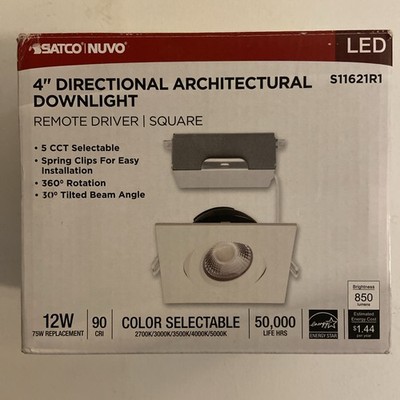 SATCO 4  Directional Architectural Downlight S11621R1 Remote Driver/Square