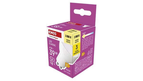 8592920128367 ŻAróWka LED Classic MR16 GU10 4W 450Lm 3000K CiepłA Biel ZQ8E22 EM-image
