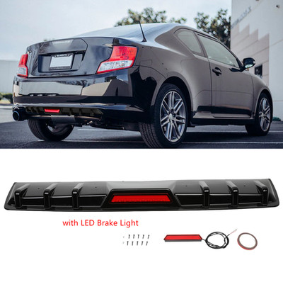 34'' Glossy Black Rear Bumper Diffuser Lip with Led Light For Scion tC 2005-2016