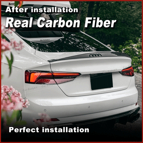 Se adapta a Audi S5 S-Line 17-23 carbono alerón trasero maletero alerón labio ala - Imagen 4 de 12