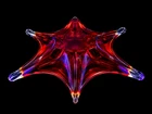 Vintage Cristallo Venezia UV glow Murano Art Glass Centrepiece Bowl  Ruby Red
