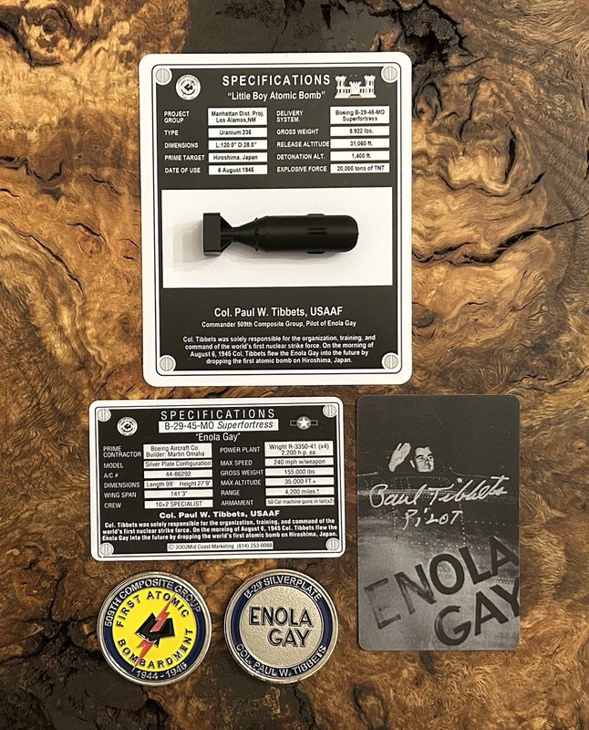 Enola Gay Little Boy Atomic Bomb Hiroshima Paul Tibbets