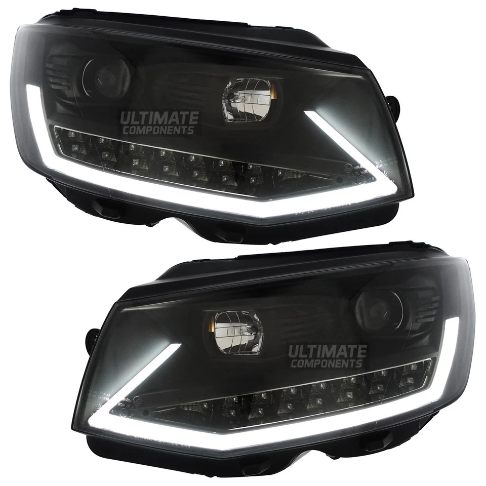 VW Transporter T6 2015-2020 Projector LED DRL Headlights With Dynamic Flashers - Image 2 of 4