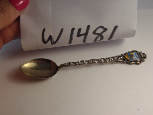 Vintage Sterling Silver Enamel Hong Kong Souvenir Spoon 4 5/8" - Picture 8 of 12