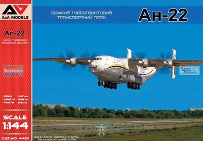 MDVAAM4401 1:144 Modelsvit A&A Models An-22 Heavy Turboprop Transport