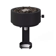 Threshold Metal Outdoor Tabletop Propane Fire Pit Lava Rock for Umbrella Hole