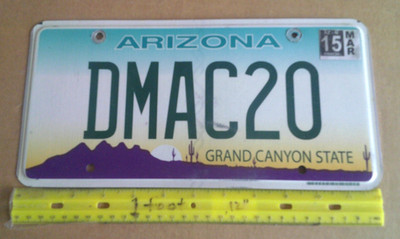 License Plate, Arizona, Vanity: D MAC 20, The Big Mac 2020, Mack truck